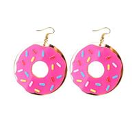 d'oreilles Hamburger Donut, mode européenne et, d'oreilles exagérées en acrylique, bijoux d'oreille exagérés pour femmes Boucles Oreilles