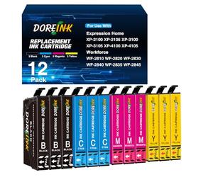 DOREINK 12-Pack Remplacé par 603XL Cartouche d'encre Compatible avec Epson Expression Home XP-2100 XP-2105 XP-2150 XP-2155 XP-3100 XP-3150 XP-3155 XP-4100 XP-4150 WF-2810