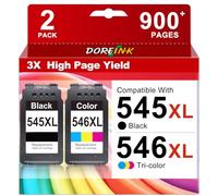 DOREINK 545XL 546XL Cartouche d'encre Remplacement pour Canon 545 546 XL