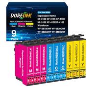 DOREINK Compatible avec 603XL Multipack Cartouche d'encre pour Expression Home XP-2100 XP-2105 XP-2150 XP-2155 XP-3100 XP-3150 XP-3155 XP-4100 XP-4150 WF-2810