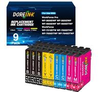 DOREINK Remplacé par 405XL Multipack Compatible avec Epson Workforce Pro WF-3820 WF-3825 WF-4820 WF-4825 WF-4830 WF-7310 WF-7830 WF-7835 WF-7840 Imprimante (Paquet de 9)