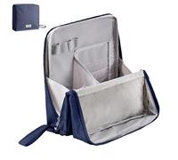 Doresty Makeup Bag, Doresty Standing Makeup Bag, Multi-Purpose Large Capacity Oxford Cloth Standing Makeups Bags, and Portable (Dark Blue)