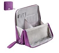 Doresty Makeup Bag, Doresty Standing Makeup Bag, Multi-Purpose Large Capacity Oxford Cloth Standing Makeups Bags, and Portable (Purple)