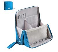 Doresty Makeup Bag, Doresty Standing Makeup Bag, Multi-Purpose Large Capacity Oxford Cloth Standing Makeups Bags, and Portable (Blue)