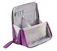 Doresty Makeup Bag, Multi-Purpose Large Capacity Oxford Cloth Standing Makeup Bag, Portable, Large Capacity, Travel Waterproof Organizer with Compartments and Handle (Purple)