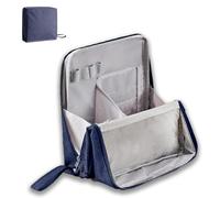 Doresty Makeup Bag, Standing Makeup Bag, Multi-Purpose Large Capacity Oxford Cloth Standing Makeup Bags, Waterproof Makeup Organizer with Compartments (Navy)