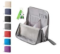 Doresty Makeup Bag with Compartments, Doresty Standing Makeup Bag - Portable, Large Capacity, Multi-Purpose Toiletry Standing Bags, Large Make up Bags for Women, Waterproof & Portable (Gray)