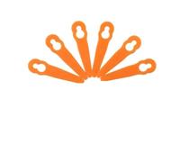 DORFEY Convient for Parkside for PRTA 20Li A1311046 Tête de coupe for 18 pièces de lames en plastique orange 1 pièce(18PCBlades)