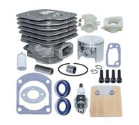 DORFEY Kit de vis de piston et cylindre gros alésage 52 mm compatible avec les tronçonneuses Husqrvan 61, 268, 272 et 272XP. Comprend vis de fixation, axe de piston, segment et circlip.