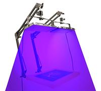 Dorhui Lot de 2 lampes UV pour sérigraphie, lumière d'exposition LED UV totale de 50 W et support de lumière pour cyanottypes et kit d'émulsion photo
