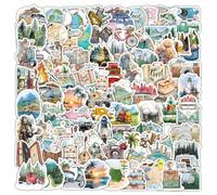 DORHWIX 100 Pièces Stickers Voyage Paysages Nature, Autocollants Pour Scrapbooking, Carnets Et Valises, Parfaits Pour Coques, Pc Et Skateboards