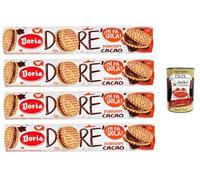 Doria Dorè Doricrem Gusto Cacao Tubo Dorè Doricrem Lot de 4 tubes de saveur de cacao 150 g + polpa gourmet italien