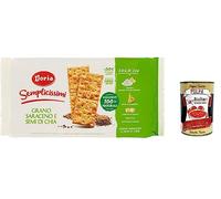 Doria Lot de 12 crackers Semplicissimi Grano Saraceno e Semi di Chia, Cracker, sarrasin et graines de chia 245 g + Polpa Italian Gourmet 400 g