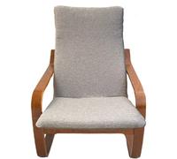 Dorian Home Housse de coussin pour fauteuil Poang en maille technique élastique - revêtement pratique à installer, lavable en machine, sans repassage (gris chiné)