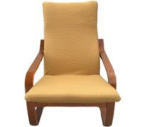 Dorian Home Housse de coussin pour fauteuil Poang en maille technique élastique - revêtement pratique à installer, lavable en machine, sans repassage (ocre)