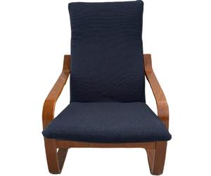 Dorian Home Housse de coussin pour fauteuil Poang en maille technique élastique - revêtement pratique à installer, lavable en machine, sans repassage (Jeans)