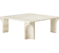 Doric Table basse carrée Travertin blanc Gubi - 5715015657945