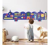 Dorifine Crocodile Jouets de Plaque Murale pour Enfants, Plaque occupée sensorielle Montessori - Cube d'activité de la Peluche pour Les Enfants, Jouet sensorielle Murale Cadeau Panneaux, 3-6 Ans