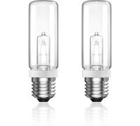 DoRight 150W Ampoule Halogène Tubulaire E27 Blanc Chaud 2800K Dimmable 2007LM Ampoule Transparent Tube Halogene pour Studio, Chambre, Bureau, Salon, AC220-240V, Lot de 2