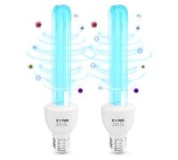 DoRight 2 Pièces UV Lampe Ultraviolet Ozone 25W E27 Lampe UV Germicide UVC avec Ampoule UV Sterilisateur avec Tube de Quartz Stérilisation UVC 254nm AC220-240V pour Toilette, Cuisine, Chambre