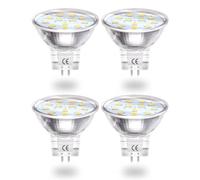 DoRight 2W GU4 MR11 Ampoule LED 12V, Mini MR11 LED Reflector Ampoule Blanc Chaud 3000K, AC/DC 12V MR11 GU4 LED Spot Encastrable MR11 10W 20W Remplacement Halogène - Non Dimmable 4 pièces