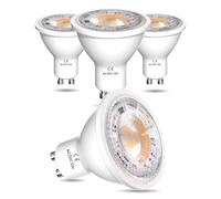 DoRight AC/DC 12V Ampoules LED GU10 3W, MR16 Ampoule Spot LED 3000K Blanc Chaud 3W 3000LM Equivalent Ampoule Halogène 25W Non-Dimmable Lot de 4