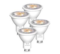 DoRight AC/DC 12V Ampoules LED GU10 7W, MR16 Ampoule Spot LED 3000K Blanc Chaud 7W 650LM Equivalent Ampoule Halogène 65W Non-Dimmable Lot de 4