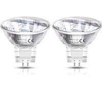 DoRight Ampoules Halogènes 35W MR11 12V, Lampe Spot Halogène Bi-Pin GU4 à Intensité Variable, Ampoule Réflecteur MR11 de 35 MM de Diamètre Blanc Chaud pour éclairage de Paysage Encastré (Paquet de 2)