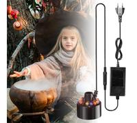 DoRight Brumisateur de Fontaine,RGB Humidificateur D'atomiseur D'étang, Atomiseur à Ultrasons avec Lumière LED, pour Halloween Pumpkin et Pot de Sorcière, Fêtes