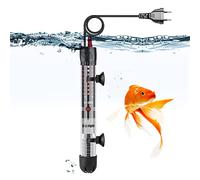 DoRight Chauffage d'Aquarium 50W, Chauffage en Verre Submersible Température Réglable Chauffe-Aquarium avec Ventouse Thermomètre Intégré Régulateur de Température Externe pour Aquarium 20L-60L