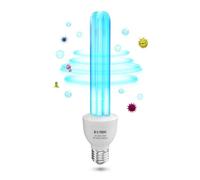 DoRight Lampe Ultraviolet Ozone E27 25W Lampe UV Germicide UVC avec Ampoule Ozone E27 Ampoule UV Sterilisateur avec Tube de Quartz Stérilisation UVC 254nm AC220-240V pour Toilette, Cuisine, Chambre