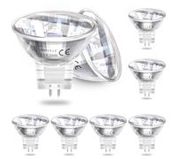 DoRight MR11 Ampoule Halogène 12V 20W, GU4 Ampoules Blanc Chaud 2800K Bi-pin Réflecteur De Base Lampes,Projecteur 2 Broches GU4 Éclairage Track Encastré Avec Couvercle En Verre Avant, 8pcs