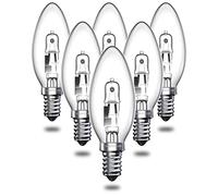 DoRight oRight Ampoules Bougie Halogène 28W, E14 SES Ampoule Halogène C35 Petite Ampoule à Vis Edison Lampe Halogène Vintage - Blanc Chaud 2700K - 310 lm - Dimmable - Lot de 6