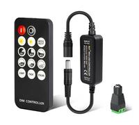 DoRight Variateur de Lumiere LED Contrôleur pour Bande LED DC5-24V, Interrupteur Variateur LED Telecommande avec Mode Dynamique pour Ruban LED Bande COB SMD 2385 5050 Unicolores