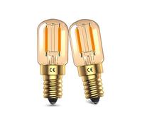 DoRight Vintage E14 Ampoule LED, 1W Mini Couleur Ambre Verre Ampoule, Lumière Douce Blanc Chaud 2200K, Equivalent 10W-15W, Ampoule à Filament LED E14, Non Dimmable, 95 Lumens, 2 Paquets