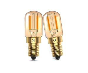DoRight Vintage E14 Ampoule LED, 1W Mini Couleur Ambre Verre Ampoule, Lumière Douce Blanc Chaud 2200K, Equivalent 10W-15W, Ampoule à Filament LED E14, Non Dimmable, 95 Lumens, 2 Paquets