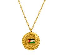 d'origine Collier drapeau de la Palestine | Femme, Breit, Acier inoxydable, Pas de gemme