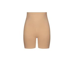 DORINA Absolute Sculpt Shorts Sculptants Taille Haute à Contrôle Fort pour Femmes, sans Coutures, Longueur Mi-Cuisse, Effet Rehausseur de Fesses, Entrejambe Ouvert, Beige