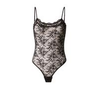 DORINA ORIGINS Body Sans Pad en Dentelle, Bordure en Dentelle Élégante, Crotch avec Boutons-Pression, Ajustable, Noir