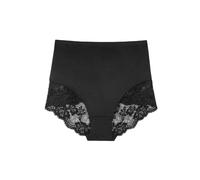 DORINA Brigitte-D Culotte Gainante Femme, Taille Mi-Haute, Contrôle du Ventre, Dentelle Florale, Maintien Moyen, Noir