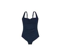 DORINA - Femme - Maillots Une pièce - Fiji Maillot de Bain Sculptant Légèrement Rembourré, sans Fil, Contrôle Moyen, Modelage du Ventre, Détail Torsadé, Bretelles Ajustables, Encre
