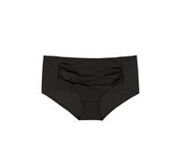 DORINA Fiji Bas de Bikini Hipster, Rassemblement de Tissu à l'avant, Contrôle du Ventre avec Doublure en Power Mesh, Couverture Complète, Tissu Micro, Noir
