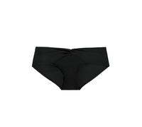 DORINA Fiji-D Bas de Bikini Hipster avec Détail Frontale Torsadé, Coupe Classique, Couverture Complète, Tissu Micro Doux, Noir