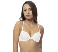 DORINA Michelle Soutien-Gorge Balconnet Femme, Légèrement Rembourré, avec Armatures, Bretelles Multi-Positions Réglables, Microfibre Marron Doux, Blanc