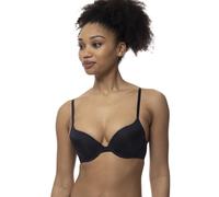 DORINA - Michelle-Demi - Soutien-Gorge Push-Up Demi - avec Armatures, Bretelles Réglables et Fermeture à Agrafes - Maintien Galbant en Microfibre Douce, Noire