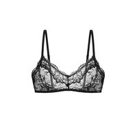 Dorina Origins Bralette Non-Pad, Design en Dentelle sans Fil, Bretelles Ajustables, Dos en Maille, Détail en Nœud, Noir