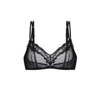 Dorina Origins Bralette sans Rembourrage - sans Armatures, Maille à Pois Scintillants, Dentelle, Bretelles Réglables & Dos en Power Mesh, Noir