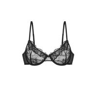 Dorina Origins Soutien-Gorge À Armatures Non Rembourré, Support sous-Coups, Dentelle Intégrale avec Bordure en Dentelle, Bretelles Ajustables, Détail Nœud, Ailes Arrière en Mesh, Noir