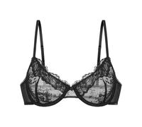 Dorina Origins Soutien-Gorge À Armatures Non Rembourré, Support sous-Coups, Dentelle Intégrale avec Bordure en Dentelle, Bretelles Ajustables, Détail Nœud, Ailes Arrière en Mesh, Noir