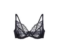 Dorina Perfect Lace Soutien-Gorge à Bonnets Entiers à Armatures - Légèrement Rembourré pour Forme Naturelle - Tissu Lisse & Soutien Réglable, Noir